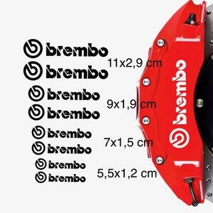 Pack de 8 autocollants Brembo pour étrier de frein résistant à la chaleur Caliper Decal noir image 2