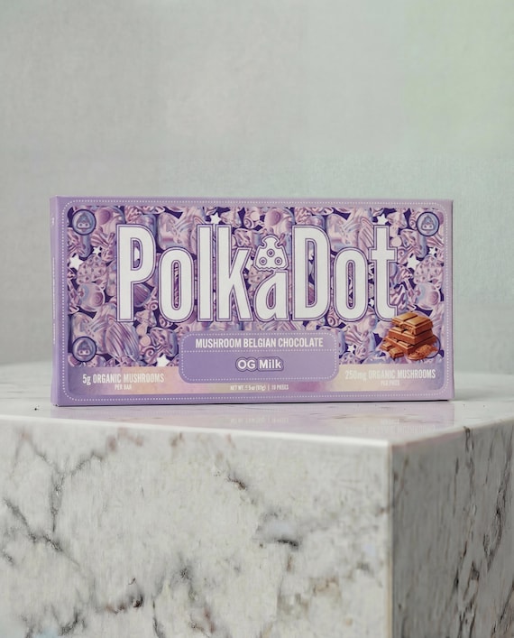 SUPER Magic Mushroom Polk-A-Dot Chocolate Bar Wellness Adaptogenic - Authentic / Verified Quality