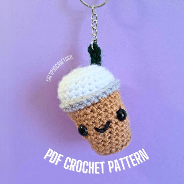 NO-SEW Crochet Pattern: Mini Coffee Amigurumi Plushie