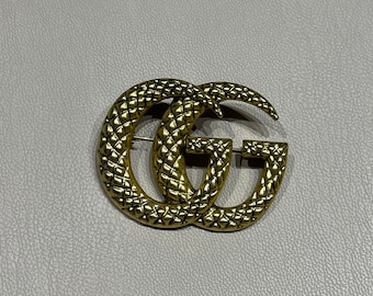 Broche de tono dorado maravilloso vintage de Gucci