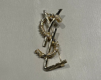 Yves Saint Laurent Vintage Gold Tone Brooch