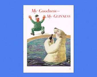 Vintage 1940s Guinness Advert: My Goodness, Original Magazine Print