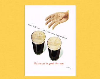 Original Guinness “Guinness Is Good For You” – 1945 Magazine Advert – Authentic Vintage, Not a Reproduction