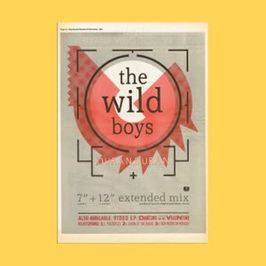 Duran Duran The Wild Boys - 1984 - rare authentic music poster advertisement