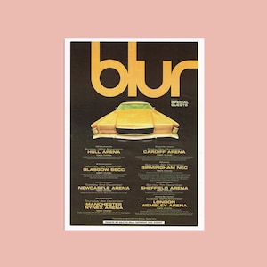 Blur · rare authentic original UK arena tour music poster advert · 1997