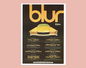 Blur · Rare Authentic Original UK Arena Tour Music Poster Advert