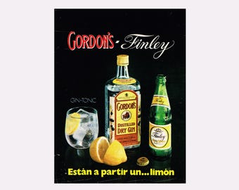 Gordon's Gin - alcohol print - 1973