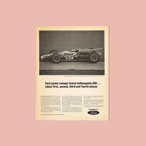 Originele vintage advertentie Ford Car - originele poster jaren 60