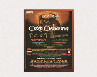 Ozzfest 2002 Poster • Vintage Metal Festival Print • Ozzy Osbourne