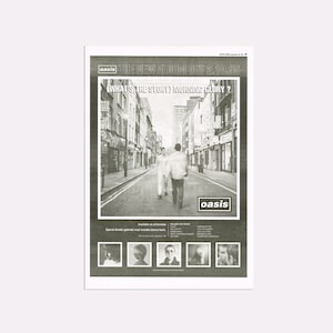 Oasis Original 1995 Poster – What&#39;s the Story Morning Glory – Vintage NME Advert – Britpop Music Memorabilia – A3 genuine poster