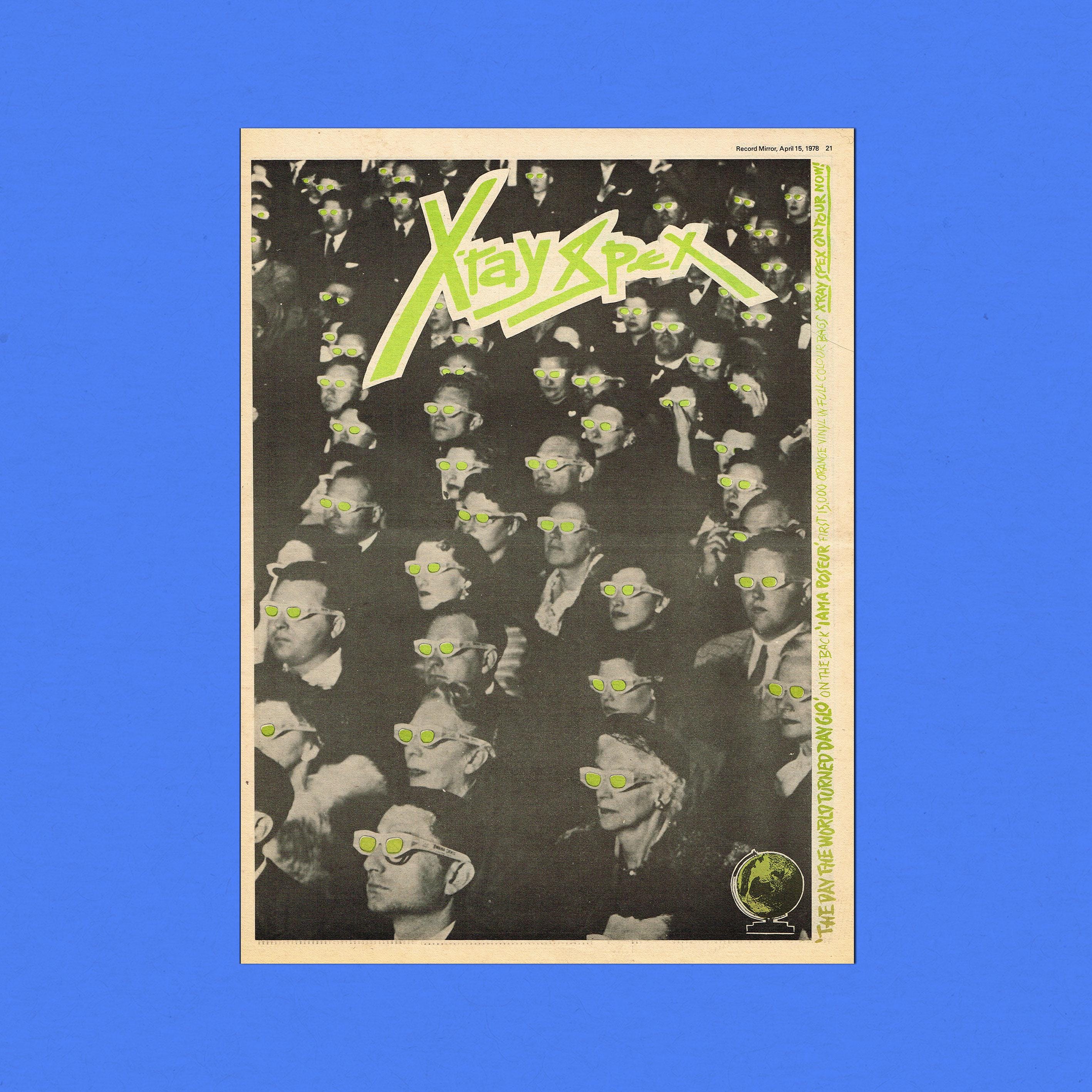 Original 1970s X-ray Spex Dayglo Vintage Promotional Poster