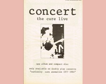 The Cure Tour 1984 - Derived From a Tour Poster for the Cure's 184