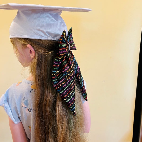 Graduation bow and headband bundle: oh the places you'll go bow for cap graduate gift graduation hair accessory for graduation cap bow