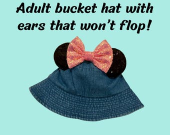 Disney “Disneyland” Daisy Mickey Ear Denim Bucket Hat Here is a look at a new Mickey Ear Bucket Hat for Babies  main image 4