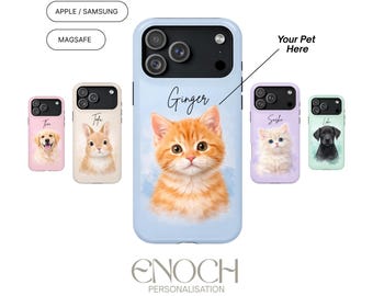 Personalised Pet MagSafe Phone Case - Custom Dog Cat Tough Protective Cover for iPhone & Samsung