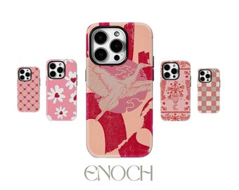 Red Heart Floral MagSafe Case – Tough Protective Cover for iPhone & Samsung