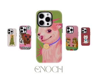 Meme Dog Dinner Party MagSafe Case – Tough Protective Cover for iPhone & Samsung