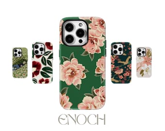 Green Daisy Floral MagSafe Case – Tough Protective Cover for iPhone & Samsung