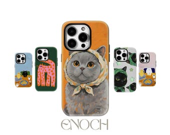 Black Cat Phone Cover – Tough Magsafe Case for iPhone & Samsung