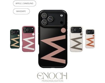 Personalised Initial MagSafe Phone Case - Custom Name Tough Protective Cover for iPhone & Samsung