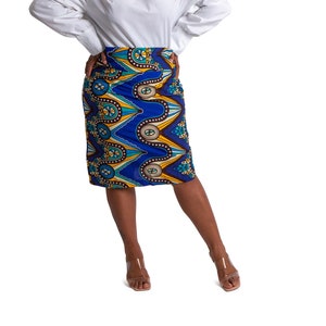 African Print Pencil Skirt image 2