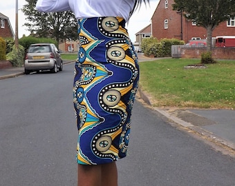 African Print Pencil Skirt