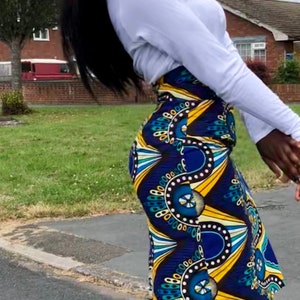 African Print Pencil Skirt image 4