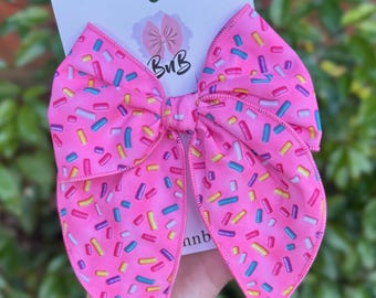 Sprinkles bow | birthday handmade bows