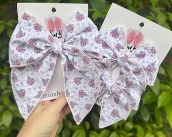 Purple Castles Bow | Princess Sailor bow | magical
