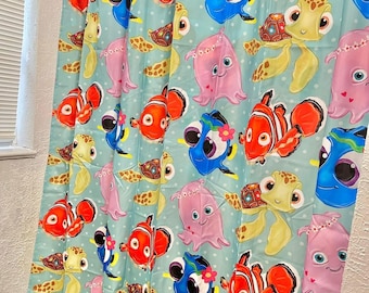 Fish friends curtain | beach shower curtain