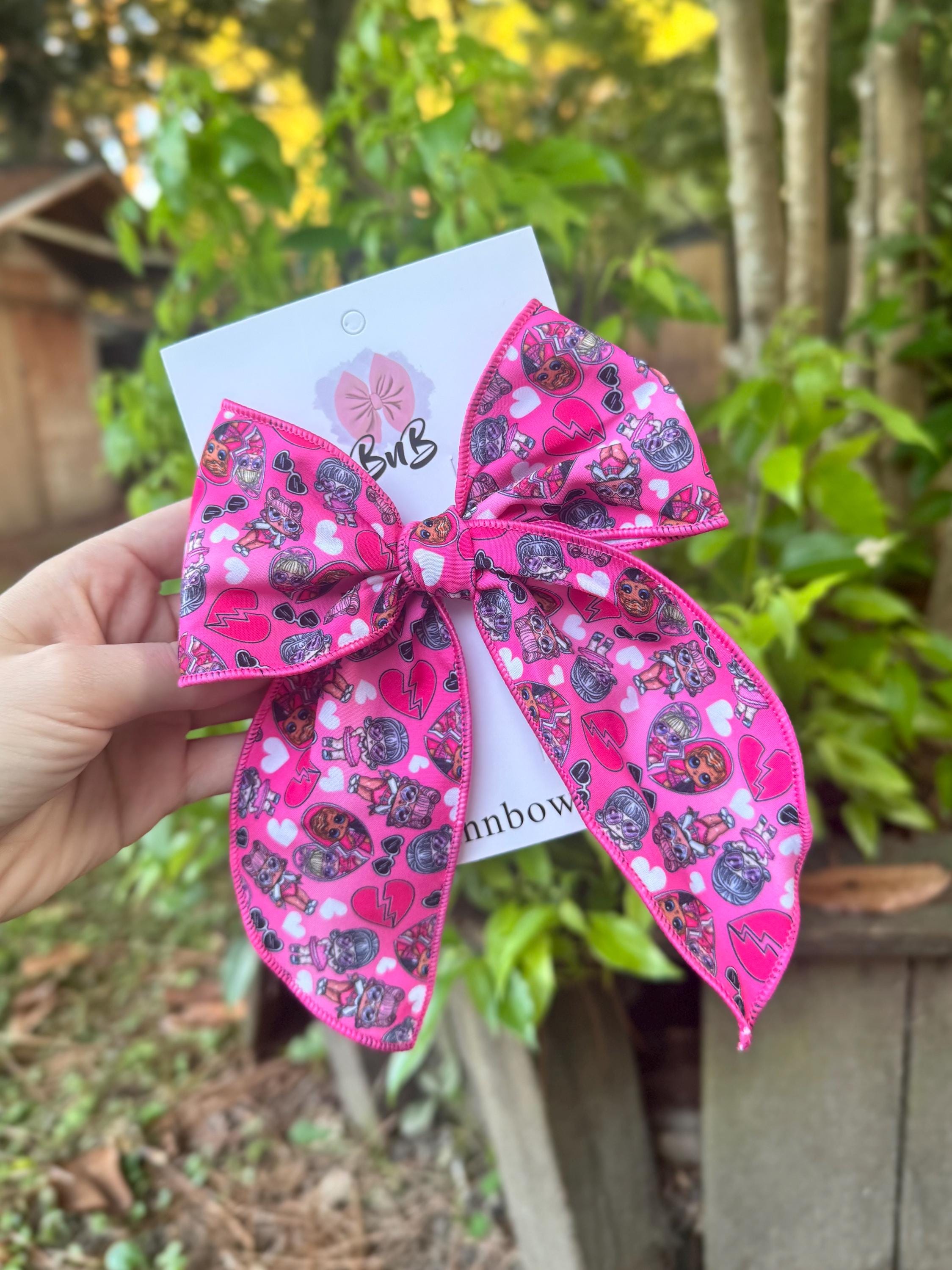 Doll Pink Hair Bow - Etsy display picture 1