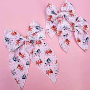 Ballerina Heelers Bow | cartoon dog | blue | sailor bows