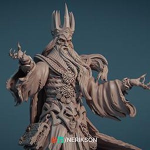 Koshei the Deathless Lich 32mm/75mm/100mm/140mm D&D/Pathfinder By Nerikson Models