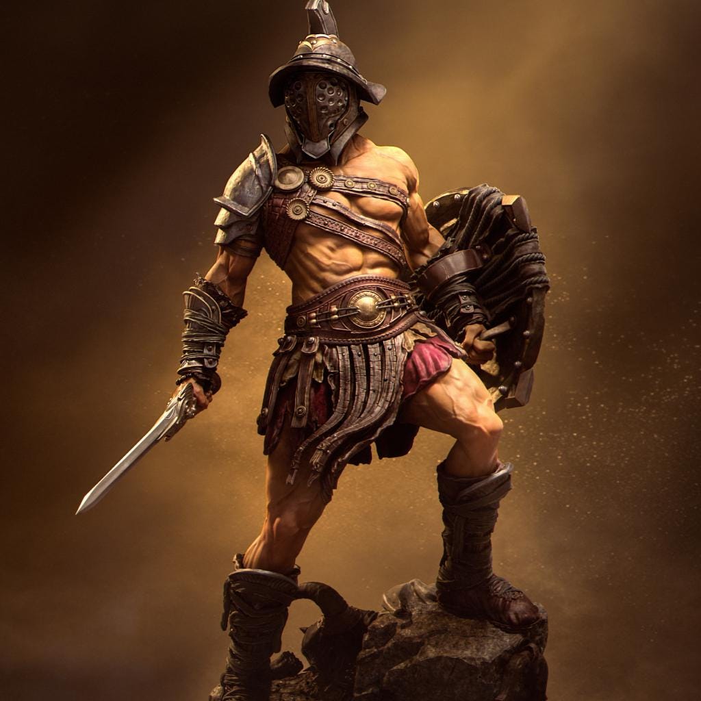 Gladiator Swordsman 32mm/75mm/100mm/140mm D&d/pathfinder by