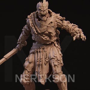 Undead Fighter 32mm/75mm/100mm/140mm D&D/Pathfinder By Nerikson Models