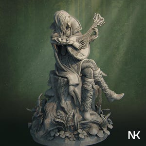 Lisa the Bard 32mm/75mm/100mm/140mm D&D/Pathfinder By Nerikson Models