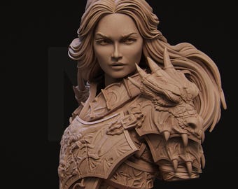 Aleehra バスト D&D/Pathfinder By Nerikson Models