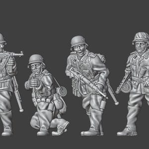 German Army 8 Man SMG Squad From Meuse to  Volga 1940- 2942 By Colonel Muller 28mm/20mm 1/56 scale