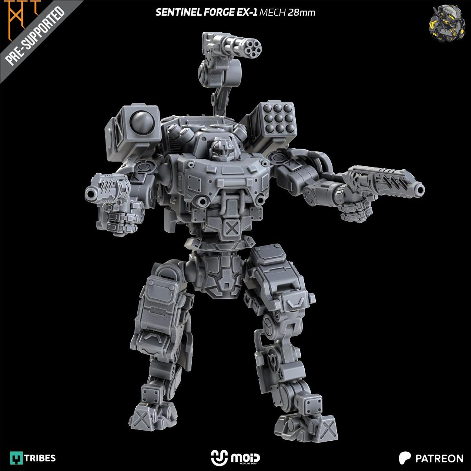 MOID Modular Combatmech - Sentinel Forge EX-1 - 28mm - Etsy