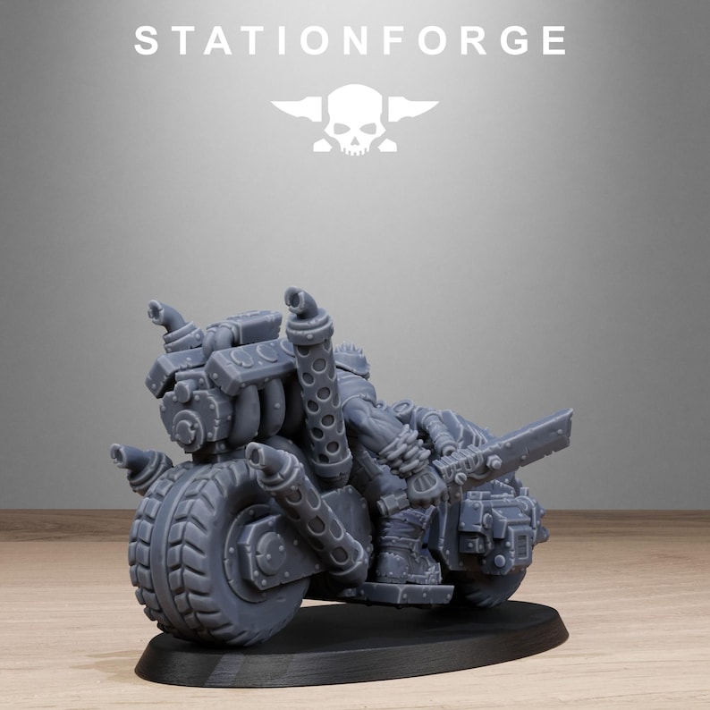 Orkaz Bikers set of 3 or 6 By Station Forge OPR/RPG/Tabletop/Sci-fi image 11