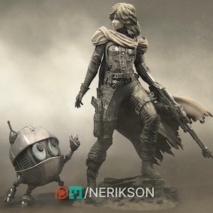 Alyara The Traveler 32mm/75mm/100mm/140mm D&D/Pathfinder By Nerikson Models