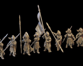 Wood Elf Infantry Multipart Kit 28mm - Illhadiel