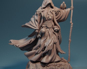 Merlin The Wizard 32mm/75mm/100mm/130mm D&D/Pathfinder By Nerikson Models