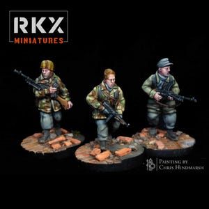 Fallschirmjager 3 Man Looted Weapons Team RKX Miniatures