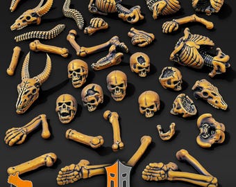 Bases para calaveras y huesos