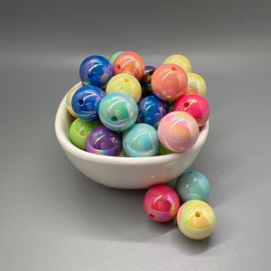 10 beads Random colors Acrylic beads, 20mm DIY ideas Gift Ideas