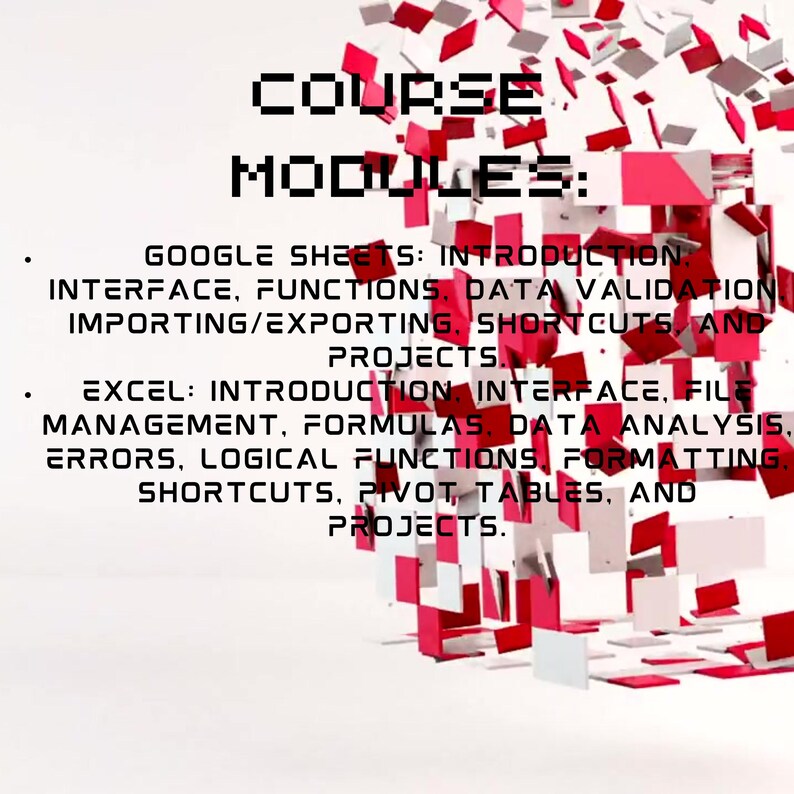 Google Sheets & Excel Course | Beginner to Advanced | Data Entry ...