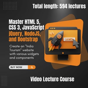 HTML, CSS, JavaScript, jQuery, NodeJS, and Bootstrap from Scratch with Real-World Projects