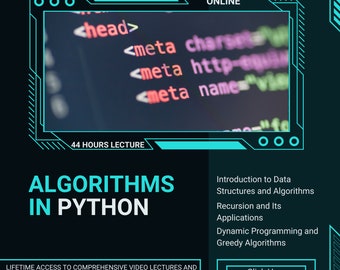 Python Data Structures & Algorithms Course: 44hr Video + Ebook Library