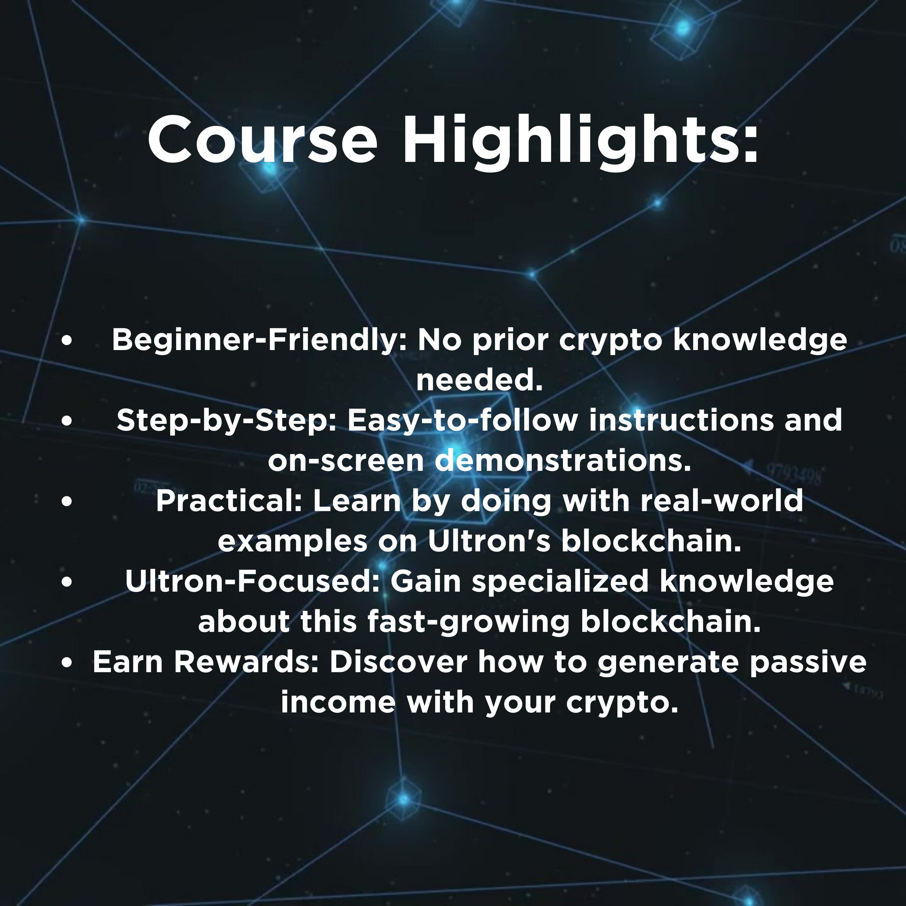Ultron Blockchain Course: Staking & Farming for Passive Crypto Income - Etsy